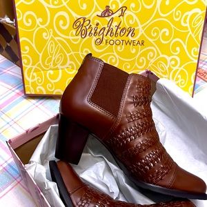 Brand new Brighton Galore booties. Caramel color, size 8 1/2, 2 1/2” heel